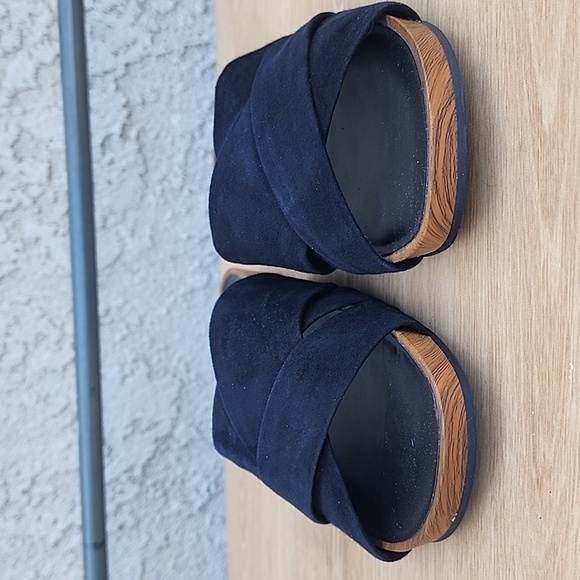 Cole Haan Women's Dark Blue Suede Mules Size 7B - Picture 2 of 12